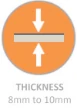Tile Thickness 8mm - 10mm Thick