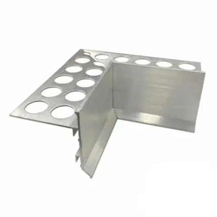 Balcony Aluminium Tile Trim Internal Corner 12mm (Plain)