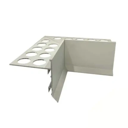 Balcony Aluminium Tile Trim Internal Corner 10mm (Matt Silver)