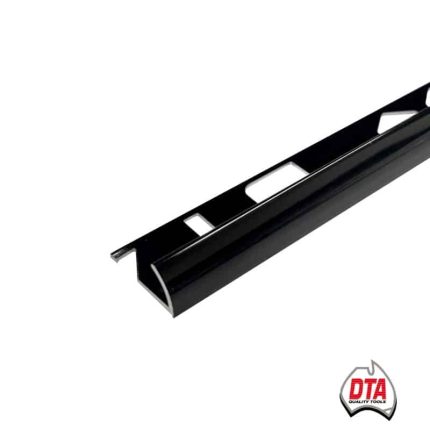 Round Aluminum Tile Trim 12mm x 3m (Black)