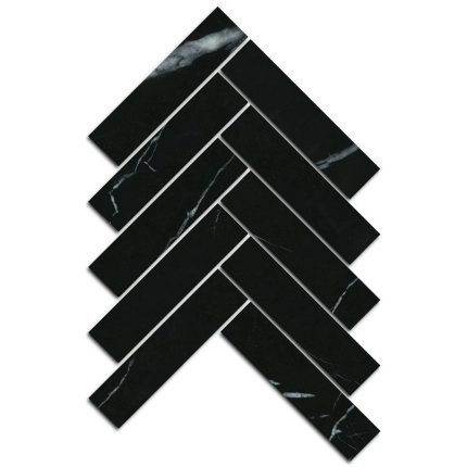 Artemis Nero Marquina Herringbone Honed