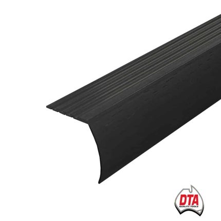 Stair Nosing Trim Hammer Finish 30.8mm x 3.3m (Matt Black)