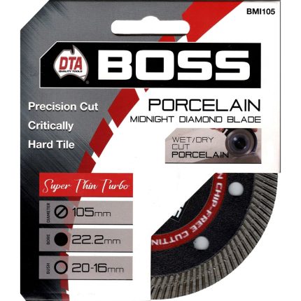 Boss Midnight Thin Turbo Diamond Blade 105mm