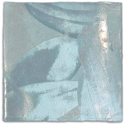 Brume Steel Blue Satin Decor Wall Tile 130x130