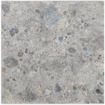 Bedrock Mid Grey Matt Tile 600x600