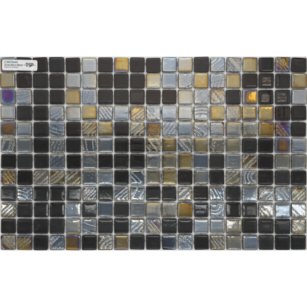 Betsan Alves Blend Black Glass Mosaic 25mm x 25mm