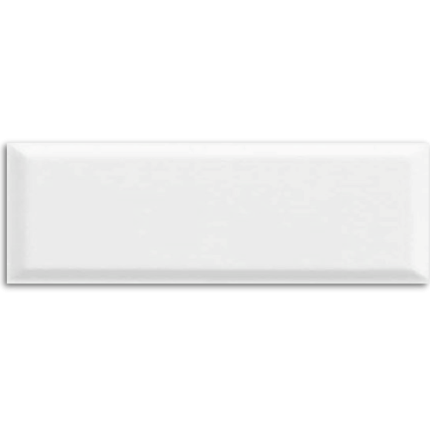 Bevelled White Gloss Wall Tile 100x300