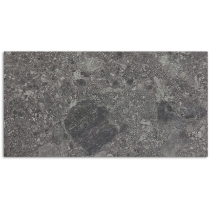 IN/OUT Breccia Dark Grey Matt Tile 300x600