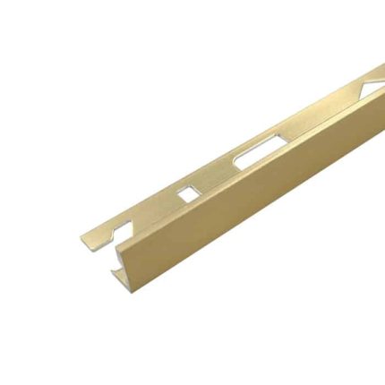 L Angle Aluminium Trim 8mm x 3m (Brushed Light Gold)