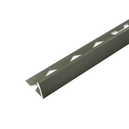 L Angle Aluminium Trim 8mm x 3m (Brushed Gunmetal)