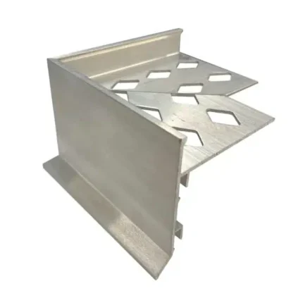 Balcony Aluminium Tile Trim External Corner 12mm (Plain)