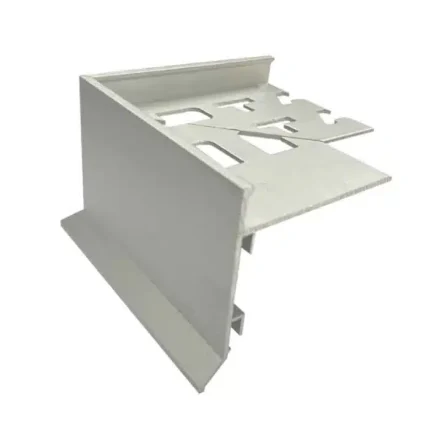 Balcony Aluminium Tile Trim External Corner 12mm (Matt Silver)