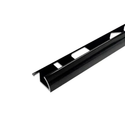 Round Aluminum Tile Trim 10mm x 3m (Black)