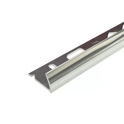Round Aluminum Tile Trim 6mm x 3m (Bright Silver)