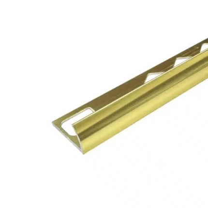 Round Aluminium Tile Trim 6mm x 3m (Bright Gold)