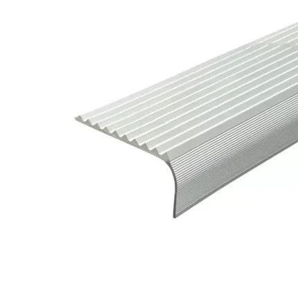 Sawtooth Stair Nosing Trim 3.66m x50mm (Matt Silver)
