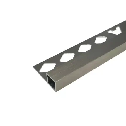 Box Square Edge Aluminum Trim 6mm x 3m (Brushed Nickel)