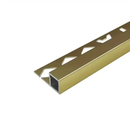 Box Square Edge Aluminum Trim 8mm x 3m (Bright Gold)