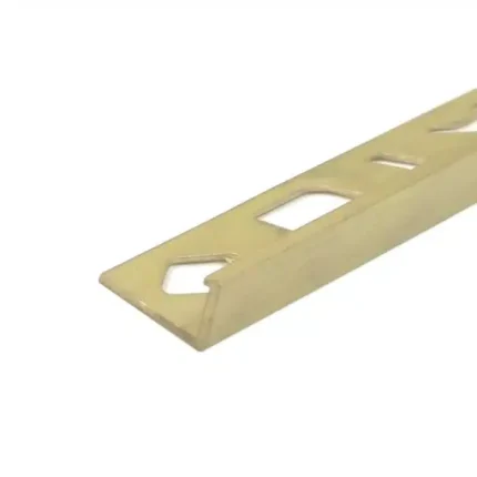 Brass L Angle Tile Trim 10mm x 3m (Mill)