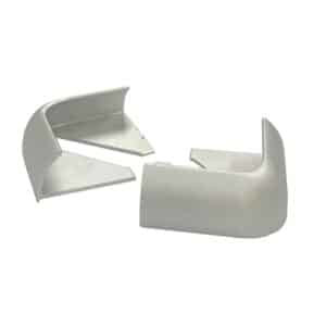 Round Aluminum Tile Trim Corners 6mm Pk 2 (Matt Silver)