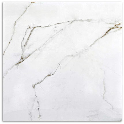 Fulmine White Polished Tile 600x600