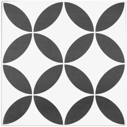Flourish Petal White Matt Tile 300x300