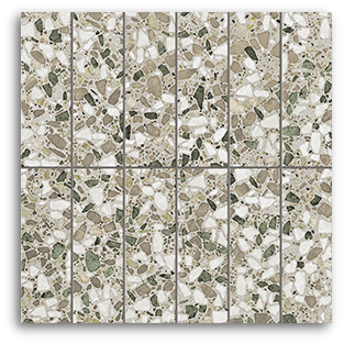 Terrina Olive Dream Brick (50x150) Wall Tile Gloss
