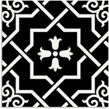 Peppa Bellevue Black Tile 200x200