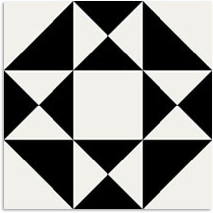 Peppa Astor Black Light Tile 200x200