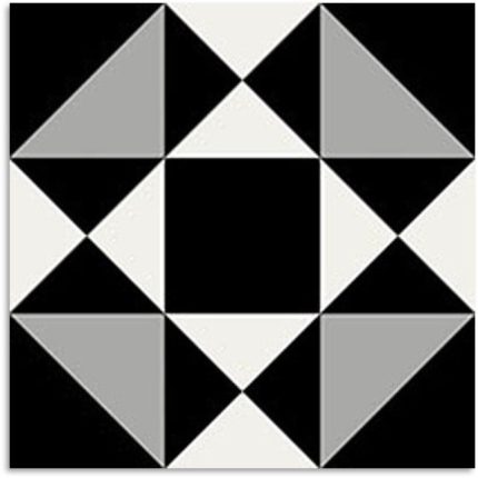 Peppa Astor Black Ash Tile 200x200