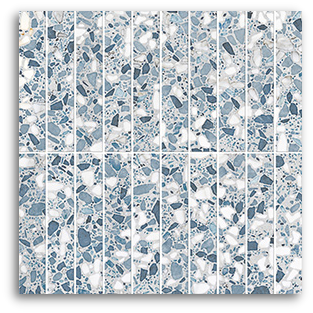 Terrina Blue Haven Finger (25x150) Wall Tile Gloss