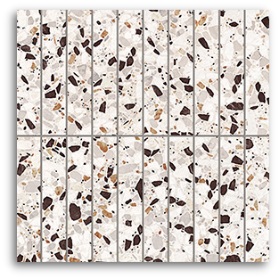 Terrina Cappuccino Cloud Finger (25x150) Wall Tile Gloss