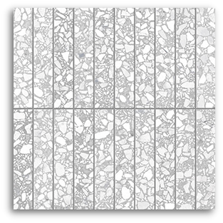 Terrina Silver Lining Finger (25x150) Wall Tile Gloss
