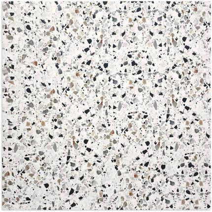Galaxy Terrazzo White Matt Tile 600x600
