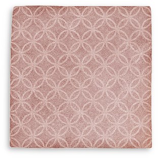 Silhouette Ringlet Pink Salt Satin (Matt) Wall Tile 130x130