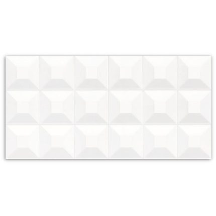 Winter Ice Cube White Gloss Wall Tile 300x600