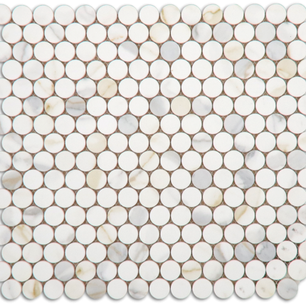 Boutique Calacutta Gold Glass Round Mosaic
