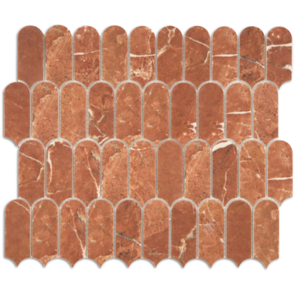 Boutique Rojo Alicante Glass Feather Mosaic