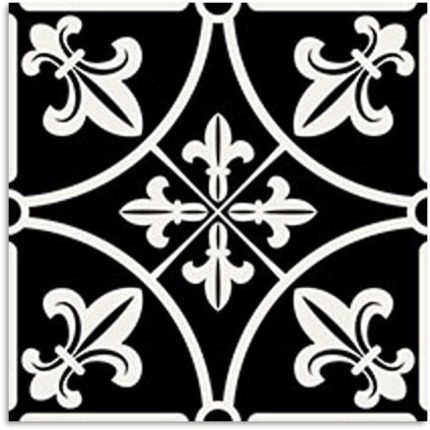 Peppa Capital Black Matt Tile 200x200