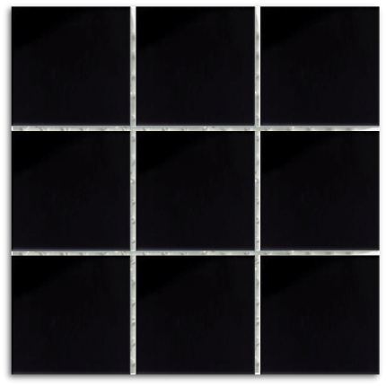 Cotto Black Gloss Tile 97x97