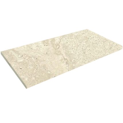 Crown Travertine Beige Square Pencil Edge Coping Paver P5 400x600 (20mm Thick)