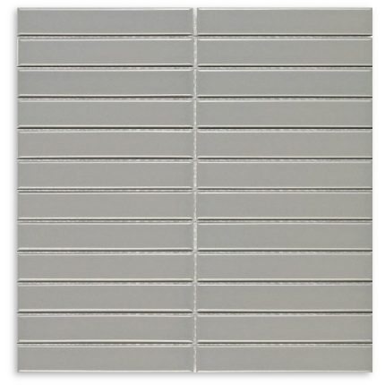 Porcelain Flat Light Grey Gloss Tiles 22x145
