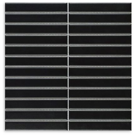 Porcelain Flat Black Matt Tiles 22x145
