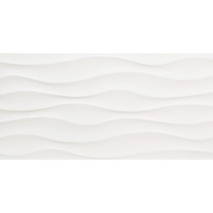 Regent Wavy Gloss White Wall Tile 300x600