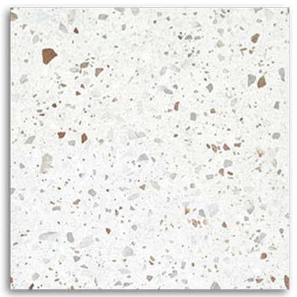 Omega White Terrazzo Matt Tile 300x300