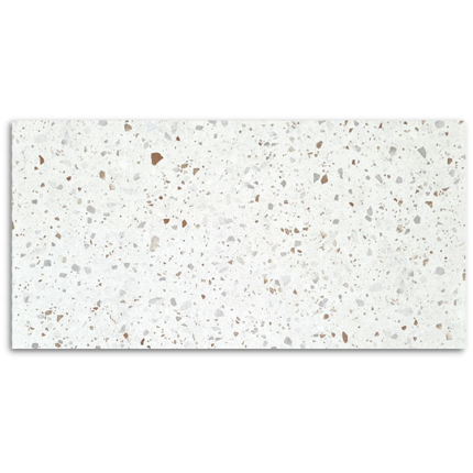 Omega White Terrazzo Matt Tile 300x600