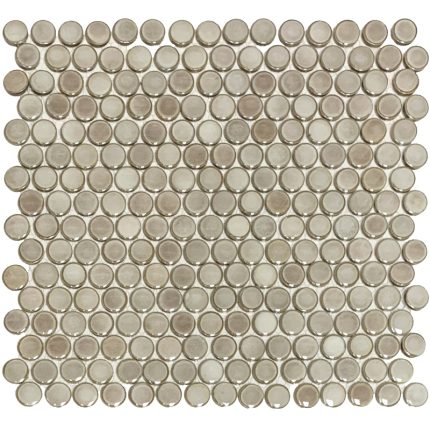 Orbit Penny Round Tea Gloss Mosaic