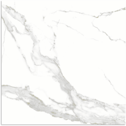 Carrara Marble Gloss Floor Tile 600x600