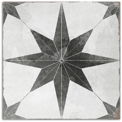 Rimini Black Matt Tile 200x200