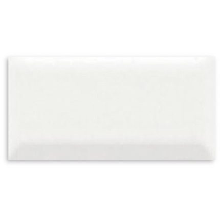 Subway Bevelled White Gloss Wall Tile 75x150